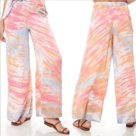 Young Fabulous & Broke Aiko Tie Dye Wide Leg Pants L - Picture 6 of 6